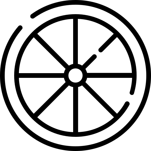 Wheelchair wheels icon